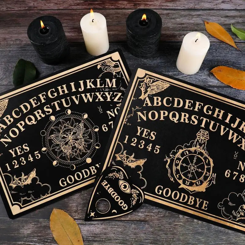 12 Inch Ouija Board Wooden Divination Pendulum Board Engraved Magics Board Witch Sun Pendulum Board Kit Wiccan Altar Supplies