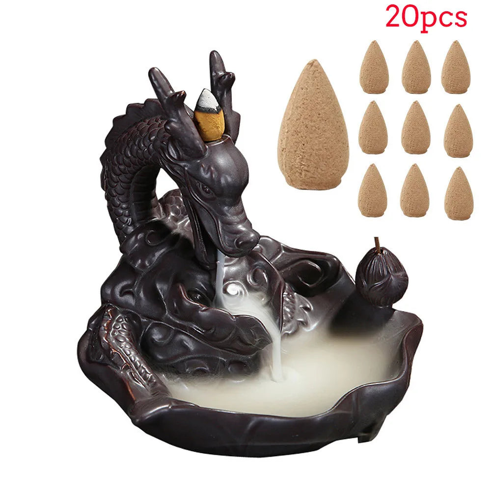 10Pcs Bullet Incense Porcelain Backflow Ceramic Incense Burner Buddhist Incense Burners included Drop Shipping#10