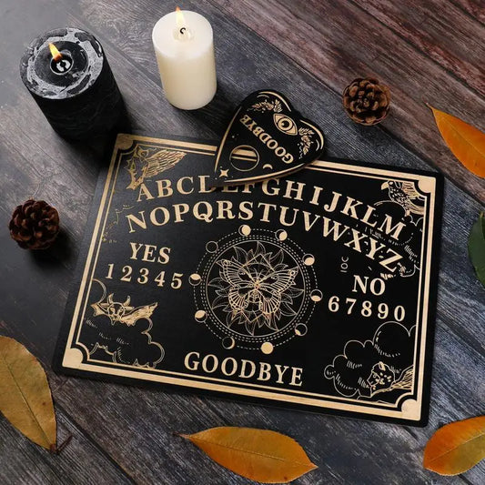 12 Inch Ouija Board Wooden Divination Pendulum Board Engraved Magics Board Witch Sun Pendulum Board Kit Wiccan Altar Supplies